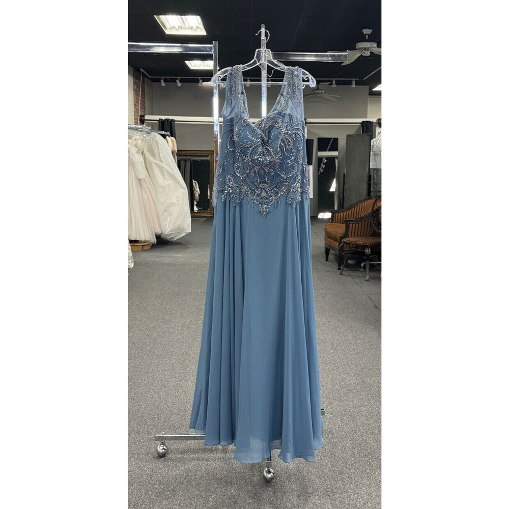 MGNY Madeline Gardner for NY by Mori Lee Dress 72419 Slate Sz. 16 (Sample) - Picture 7 of 8
